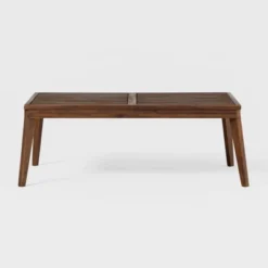 Saracina Home Acacia Mid-Century Modern Rectangle Slatted Patio Coffee Table -Living Room Furniture Store GUEST 887865a1 1bc7 4e17 b5f0 2e400268aee3