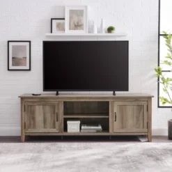 Modern Transitional Wood TV Stand For TVs Up To 80" - Saracina Home -Living Room Furniture Store GUEST 89a4ea57 6854 41f9 989c 33389676757f
