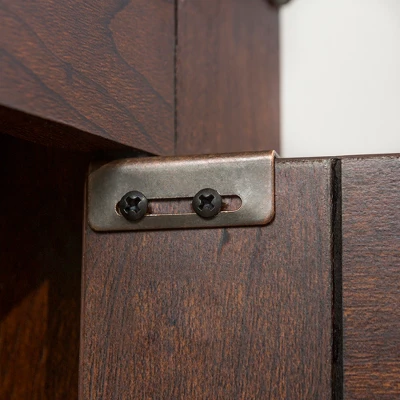 2 Door Wood Closed Storage Console TV Stand For TVs Up To 50" Brown - Saracina Home 2 2 Door Wood Closed Storage Console TV Stand For TVs Up To 50" Brown - Saracina Home - Image 2