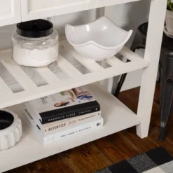 48" Farmhouse Solid Wood 2 Drawer Buffet White - Saracina Home -Living Room Furniture Store GUEST 8c4baee3 ef46 4d60 ac05 142675e3d3e9