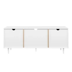 Modern 2 Door TV Stand For TVs Up To 65" Solid White/Coastal Oak/White - Saracina Home 12 Modern 2 Door TV Stand For TVs Up To 65" Solid White/Coastal Oak/White - Saracina Home -Living Room Furniture Store GUEST 8d6299a7 77ec 4747 bf51 2c259129aef5