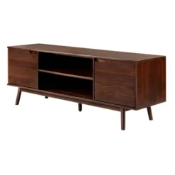 Solid Wood Mid-Century Modern TV Stand For TVs Up To 80" - Saracina Home -Living Room Furniture Store GUEST 8e79d6b8 8dd2 4a61 a818 5cca332ec6d2
