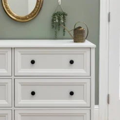 Classic 6 Drawer Groove Dresser White - Saracina Home -Living Room Furniture Store GUEST 8eda34d0 5958 4b96 a828 f2b0daecaa02