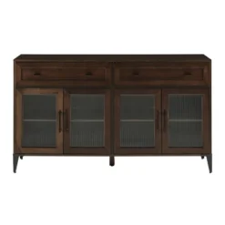 4 Door Reeded Glass Storage Sideboard - Saracina Home -Living Room Furniture Store GUEST 8fbb70c0 a0bd 4671 b4c1 6b47ad4d7582