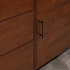 Mid-Century Modern With Closed Storage TV Stand For TVs Up To 58" Walnut - Saracina Home -Living Room Furniture Store GUEST 8ff0d089 27f5 4849 b4d0 44650fcd199a