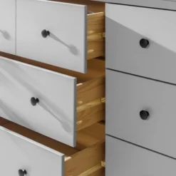 Stiva Classic Mid-Century Modern Horizontal 6 Drawer Dresser - Saracina Home -Living Room Furniture Store GUEST 91898bd5 b026 4577 881c aaf75dec2792