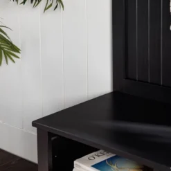 Waylon Rustic Farmhouse Solid Wood Tall Hall Tree - Saracina Home -Living Room Furniture Store GUEST 91b3b938 ece9 4e6f a24c f8e4e82f116c