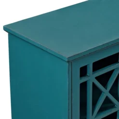 Versatile Fretwork Accent Storage Cabinet Blue - Saracina Home 8 Versatile Fretwork Accent Storage Cabinet Blue - Saracina Home -Living Room Furniture Store GUEST 94b31eb2 8af4 498f 9033 de30dc40e0fa