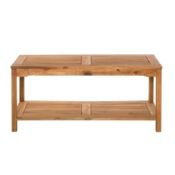Ravenscroft Modern Boho Acacia Wood Slatted Outdoor Coffee Table With Lower Shelf - Saracina Home 22 Ravenscroft Modern Boho Acacia Wood Slatted Outdoor Coffee Table With Lower Shelf - Saracina Home -Living Room Furniture Store GUEST 96844e8b abd4 49c9 90db a4cf9d9bdccf