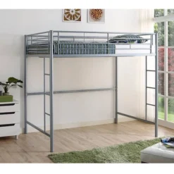 Full Size Metal Platform Loft Bed - Saracina Home -Living Room Furniture Store GUEST 9827486b 8eef 4c29 bed4 020e3bf12eed