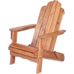 Genovia Transitional Acacia Wood Outdoor Adirondack Chair - Saracina Home -Living Room Furniture Store GUEST 98d79016 8dc9 42c4 a3f4 7166e185f592