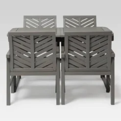 5pc Slatted Extendable Acacia Wood Patio Dining Set - Saracina Home -Living Room Furniture Store GUEST 99bbc339 5382 45b6 9821 1dac64db2b81