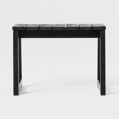 Saracina Home Modern Slatted Rectangle Outdoor Acacia Accent Table 6 Saracina Home Modern Slatted Rectangle Outdoor Acacia Accent Table - Image 6