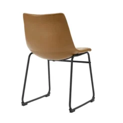 Set Of 2 Laslo Modern Upholstered Faux Leather Dining Chairs - Saracina Home -Living Room Furniture Store GUEST 9c08c6e5 09f4 403a 844a a5fe7811db86