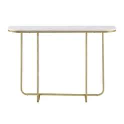 Megan Modern Glam Curved Console Table Faux White Marble/Gold - Saracina Home -Living Room Furniture Store GUEST 9c4dc3eb d351 4801 920b 2b36439f8fed