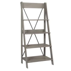 68.25" Boho 4 Tier Solid Wood Ladder Bookshelf Plant Stand - Saracina Home -Living Room Furniture Store GUEST 9e1ac1c6 97f2 43e5 b491 c02e06933d72