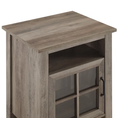 Transitional Classic Windowpane Storage Side Table - Saracina Home 7 Transitional Classic Windowpane Storage Side Table - Saracina Home - Image 7
