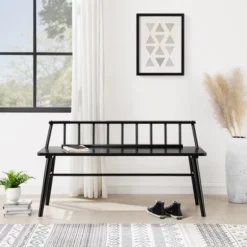 Transitional Low-Back Spindle Entryway Bench - Saracina Home 11 Transitional Low-Back Spindle Entryway Bench - Saracina Home -Living Room Furniture Store GUEST 9f4bb3bb 99d2 47f1 a305 15794eb7c1eb
