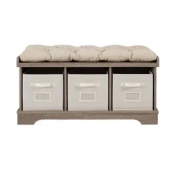 42" Upholstered Wood Entryway Bench With Storage - Saracina Home -Living Room Furniture Store GUEST 9fd17880 8594 4230 97d7 e218b6ad18eb