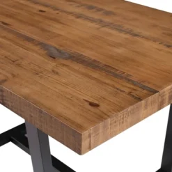 52" Modern Farmhouse Solid Wood Distressed Plank Top Dining Table - Saracina Home -Living Room Furniture Store GUEST a0004985 299c 4f91 99ba 9b1acae6059f