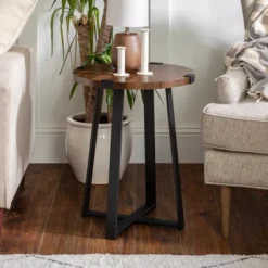 Wrightson Urban Industrial Faux Wrap Leg Round Side Table - Saracina Home 15 Wrightson Urban Industrial Faux Wrap Leg Round Side Table - Saracina Home -Living Room Furniture Store GUEST a1776d41 205b 40e5 9e7e fbd37a7831f8