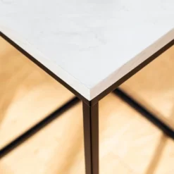 Owen Urban Open Box Frame Side Table Faux White Marble - Saracina Home -Living Room Furniture Store GUEST a18d237f 6d41 471e 8f0b cc124916a1b8