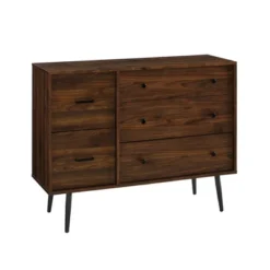 Ivora Lifted Mid-Century Modern Asymmetrical 5 Drawer Dresser - Saracina Home -Living Room Furniture Store GUEST a2001711 f7c0 4188 bac4 4c7518530264