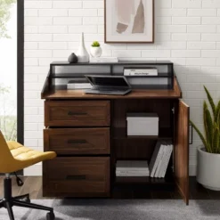 Modern Transitional Flip Down Secretary Desk - Saracina Home -Living Room Furniture Store GUEST a318f53a b130 4c4d 910e b3e7b669b46d