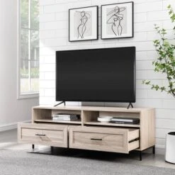 Orin Modern 2 Drawer TV Stand For TVs Up To 60" - Saracina Home -Living Room Furniture Store GUEST a3607248 2df7 48f4 950a fc1036bb5be3