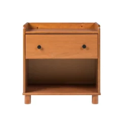 Katie Transitional Tray Top 1 Drawer Solid Wood Nightstand Caramel - Saracina Home -Living Room Furniture Store GUEST a3c3ff12 bc16 4805 ab38 fd838096f939