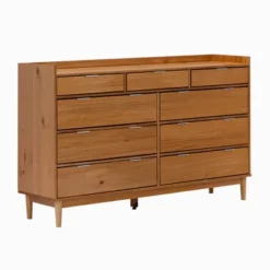 Mid-Century Modern Solid Wood 9 Drawer Horizontal Dresser - Saracina Home -Living Room Furniture Store GUEST a5d5644c 70fb 4098 a150 33db6395ee8f