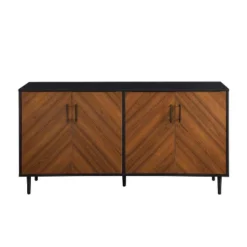 Angelo Modern Bookmatch 4 Door Sideboard - Saracina Home -Living Room Furniture Store GUEST a647d701 ef2e 4119 bbbb ba87ce734b57