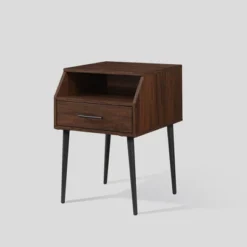 Modern 1 Drawer Angled Side Table - Saracina Home -Living Room Furniture Store GUEST a6f81268 121a 4c90 8210 8fa356ee1344