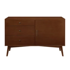 Mid-Century Modern With Closed Storage TV Stand For TVs Up To 58" Walnut - Saracina Home -Living Room Furniture Store GUEST a7464c94 29d8 4553 a384 f28171a991b0