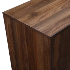 44" Mid-Century Modern Asymmetrical Sideboard Dark Walnut - Saracina Home -Living Room Furniture Store GUEST a9f195b1 5f71 4b42 95c3 56e134148815