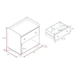 Set Of 2 Katie Transitional Tray Top 1 Drawer Solid Wood Nightstands Caramel - Saracina Home 17 Set Of 2 Katie Transitional Tray Top 1 Drawer Solid Wood Nightstands Caramel - Saracina Home -Living Room Furniture Store GUEST aa86a644 1088 4491 99db ac863c4ab818