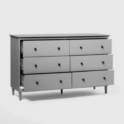 Stiva Classic Mid-Century Modern Horizontal 6 Drawer Dresser - Saracina Home -Living Room Furniture Store GUEST ab27ae63 eb40 4a84 a28a ef6f50069d2d