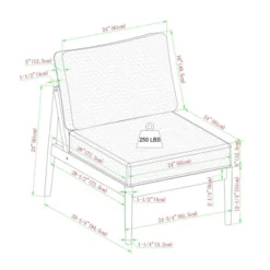 Saracina Home 4pc Modern Boho Eucalyptus Spindle Outdoor Sectional Set -Living Room Furniture Store GUEST abd1fb09 b5d5 4ec6 aabe c7f92af6d682