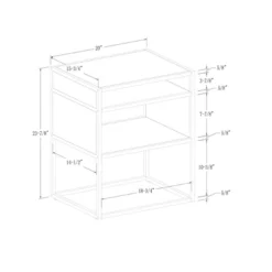 Modern Wood And Metal Side Table With Open Storage - Saracina Home -Living Room Furniture Store GUEST aca3f5db 2606 4ca9 b772 e638a4c356d9