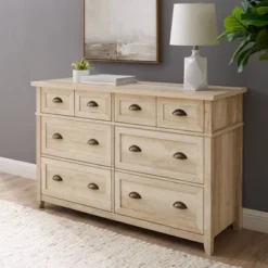 Fontella Transitional 6 Drawer Dresser - Saracina Home -Living Room Furniture Store GUEST ad2ca4ce 0c93 4e61 8199 c0e49b891a17