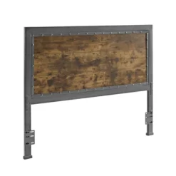 Queen Urban Industrial Wood And Metal Panel Headboard Brown - Saracina Home 6 Queen Urban Industrial Wood And Metal Panel Headboard Brown - Saracina Home -Living Room Furniture Store GUEST adc33663 2379 475a bac3 dd38d518411f