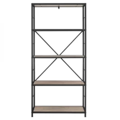 63" 4 Shelf Industrial Transitional Tall Bookshelf - Saracina Home 8 63" 4 Shelf Industrial Transitional Tall Bookshelf - Saracina Home -Living Room Furniture Store GUEST ae28e843 9ead 4866 887b 69c057f32e71