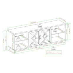 Whitton Modern Transitional Geometric 2 Door TV Stand For TVs Up To 80" - Saracina Home -Living Room Furniture Store GUEST aec89585 bf63 495f 881e cae7d74222cd
