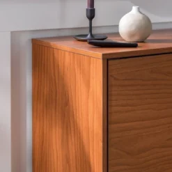 2 Door Mid-Century Modern Wood Storage TV Stand For TVs Up To 65" - Saracina Home -Living Room Furniture Store GUEST b1a384d6 295b 4e7a a05e e9586c97b823