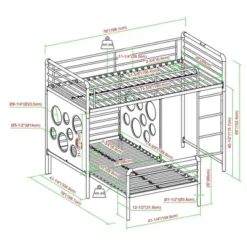 Twin Modern Cut-Out L-Shaped Metal Bunk Bed - Saracina Home -Living Room Furniture Store GUEST b5f377ab b5e4 4157 8a9a bfb70f6c79c4