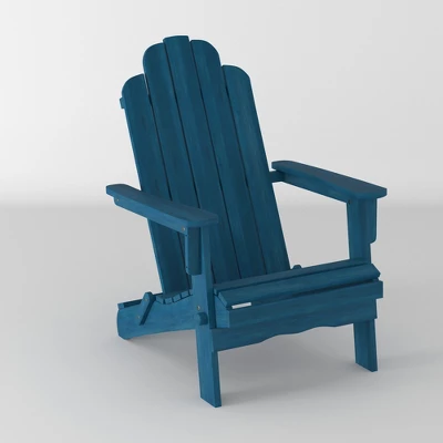 Genovia Transitional Acacia Wood Outdoor Adirondack Chair With Wine Holder - Saracina Home 17 Genovia Transitional Acacia Wood Outdoor Adirondack Chair With Wine Holder - Saracina Home - Image 17