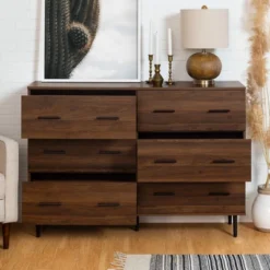 Higgins Modern Horizontal 6 Drawer Dresser - Saracina Home -Living Room Furniture Store GUEST b9ad2599 c3d3 4715 919d 305b0736c463