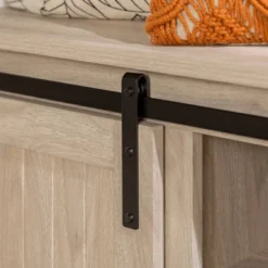 48" Transitional Sliding Door Wood And Metal Bench - Saracina Home -Living Room Furniture Store GUEST ba041560 e031 46cb 870b 53364735fde1