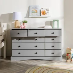Lauren Classic Transitional 9 Drawer Dresser Storage - Saracina Home -Living Room Furniture Store GUEST ba14fec0 0827 4d0a 90fa b7fa9753a2d4