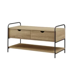 Modern 2 Drawer Storage Entry Bench - Saracina Home -Living Room Furniture Store GUEST bd7e33fa 306d 4a5f bba4 20dd9b7f3ec6